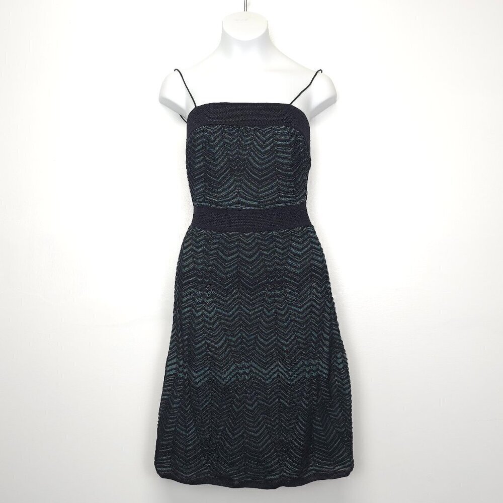 M Missoni Metallic Knit Bodycon Dress in Green Nylon - Picture 4 of 12